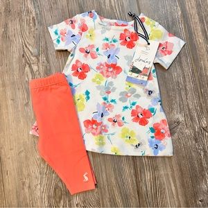 Joules baby girls dress and legging set NWT